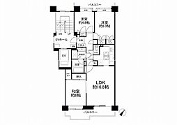 パークシティ本牧E棟 3LDKの間取図画像