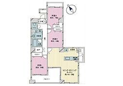 ライオンズステージ関内メダリオン 3LDKの間取図画像
