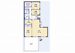 クレール洋光台テラスハウスレフトウィング 3LDKの間取図画像