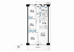 日商岩井鶴見マンション 3LDKの間取図画像