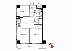 ライオンズマンション大倉山第7 3DKの間取図画像