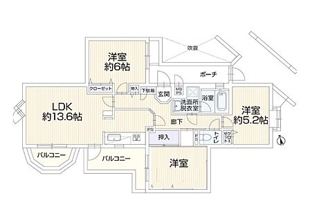 3LDK 間取り