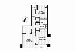 ビッグヴァン横濱山手 2DKの間取図画像