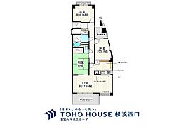 本牧三溪園ヒルズ 3LDKの間取図画像