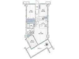 ヴェレーナシティパレ・ド・シエルカルティエ2 3LDKの間取図画像