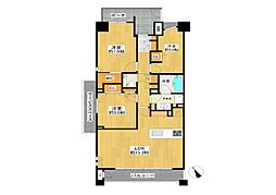 パークホームズ二子玉川ヒルトップ 3LDKの間取図画像