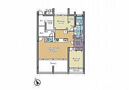 グランドメゾン鎌倉由比ガ浜 2LDKの間取図画像