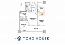 エルフィーノ横浜根岸ディライトコート 3LDKの間取図画像