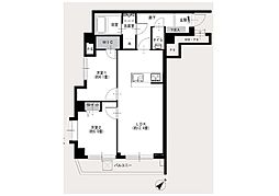 ライオンズマンション生麦第3 2LDKの間取図画像