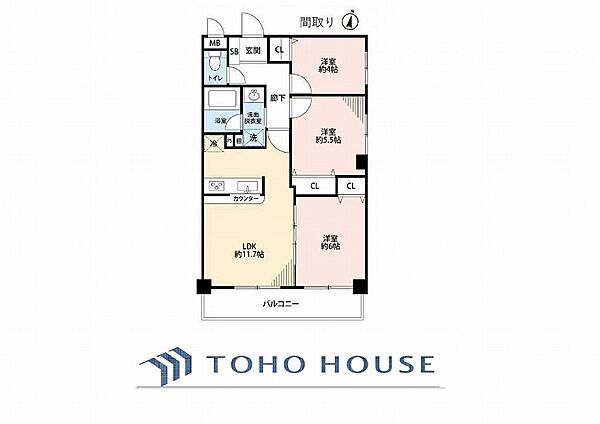 間取りを拡大表示