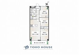 三ツ沢ハイタウン1号棟 3LDKの間取図画像