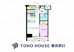 エステムプラザ横濱関内 1LDKの間取図画像