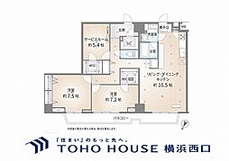 伊勢佐木町レインボーマンション 2SLDKの間取図画像