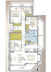 パークハイム三ツ沢 4LDKの間取図画像