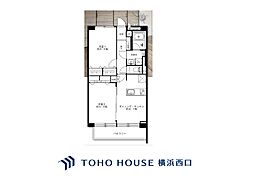 中銀田園調布マンション 2DKの間取図画像
