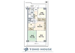 高津スカイハイツ 3DKの間取図画像