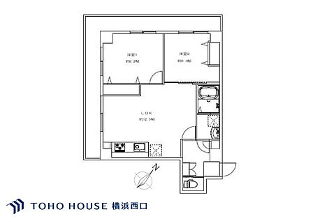 2LDK 間取り
