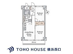 ニックハイム山下公園 2DKの間取図画像