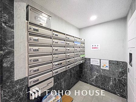 取り出しやすい郵便受け。