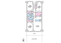 横浜パークタウンd棟 3LDKの間取図画像