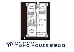 星和磯子マンション 3LDKの間取図画像