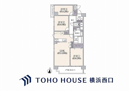 3LDK 間取り