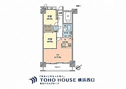ライオンズステージ山下公園 2LDKの間取図画像
