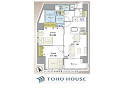 レクシオ川崎桜川公園 2LDKの間取図画像