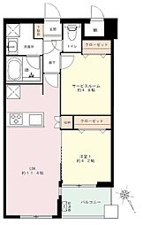 パレ・ソレイユ世田谷弐丁目 1SLDKの間取図画像