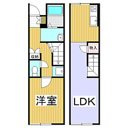 レオネクストエトワール中村2 1LDKの間取図画像