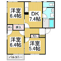 ルミエールしののい　W棟  ｜ 長野県長野市合戦場1丁目（賃貸アパート3DK・1階・58.60㎡） その2