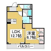 カーサ　アトリエール  ｜ 長野県長野市篠ノ井杵淵（賃貸アパート1LDK・2階・46.50㎡） その2