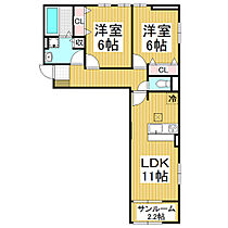 長野県長野市丹波島2丁目（賃貸アパート2LDK・1階・60.53㎡） その2