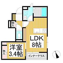 サン新町II  ｜ 長野県長野市青木島町大塚（賃貸アパート1LDK・1階・32.50㎡） その2