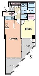 渋谷美竹ハイム 1LDKの間取図画像