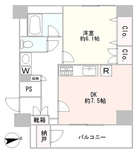 1LDK 間取り