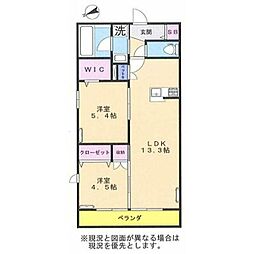 サンセベリア2 2LDKの間取図画像
