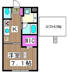 ルネ丸美・徳丸 1SKの間取図画像