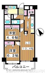 スポルク浮間 2LDKの間取図画像