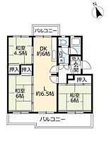 UR緑苑東  ｜ 岐阜県各務原市緑苑東1丁目（賃貸マンション3LDK・2階・66.62㎡） その2