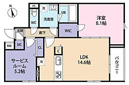 SPコート興野 1SLDKの間取図画像