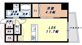 大阪府大阪市西区川口3丁目（賃貸マンション1LDK・1階・40.22㎡） その2