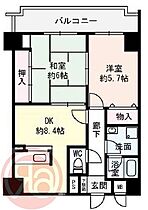 大阪府大阪市浪速区敷津西1丁目（賃貸マンション2LDK・6階・50.02㎡） その2