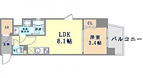 大阪府大阪市西区立売堀5丁目（賃貸マンション1LDK・9階・34.20㎡） その2