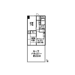 辻レヂデンス 2DKの間取図画像
