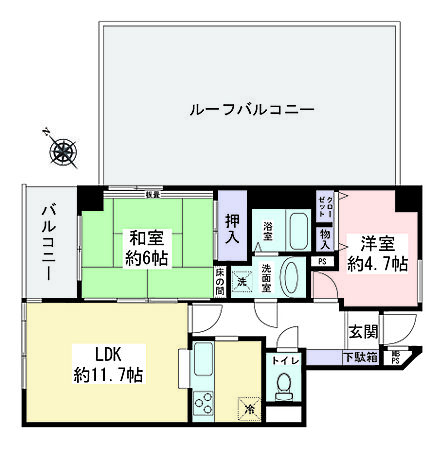 2LDK 間取り