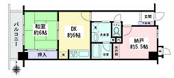 ライオンズマンション南林間第5 1SDKの間取図画像