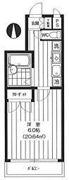 Stellar湯島 1Kの間取図画像