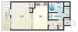 ジュネス本郷 1DKの間取図画像
