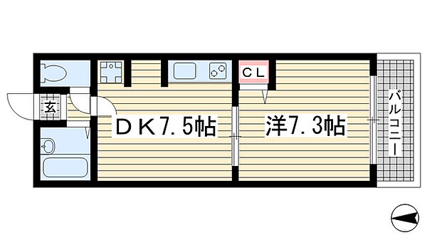 三和マンション ｜兵庫県神戸市中央区中山手通3丁目(賃貸マンション1DK・3階・35.00㎡)の写真 その2